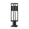 Z-Lite Luca Outdoor Pier Mounted Fixture, 1-Light, 7.25 In.W x 23.75 In.H, Black/Etched 517PHM-533PM-BK-LED - alternate 1